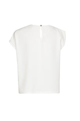 WHITE LOOSE ASYMMETRICAL SHORT TOP