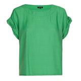 GREEN SLEEVE EFFECT STRAIGHT TOP