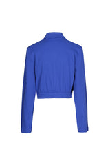 ELECTRIC BLUE SHORT ZIPPED JACKET