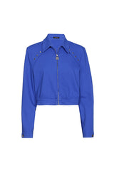 ELECTRIC BLUE SHORT ZIPPED JACKET