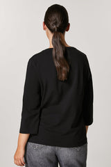 VALLATA EMBELLISHED COLLAR COTTON JERSEY T SHIRT