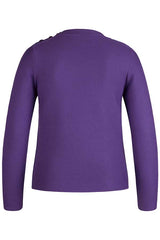 PURPLE SHOULDER BUTTON PULLOVER