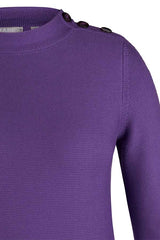 PURPLE SHOULDER BUTTON PULLOVER