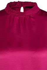 DEEP PINK SATIN BLOUSE