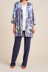 FLORAL OPEN-FRONTED BLOUSE
