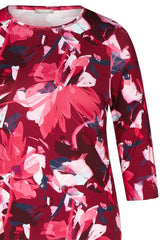 ABSTRACT FLORAL PRINT T-SHIRT