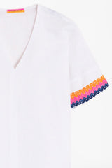 ROXANNE WHITE LINEN SHIRT