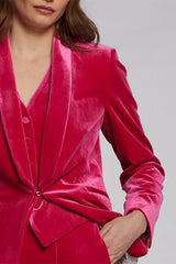 SMOKING PINK VELVET SMOKING JACKET