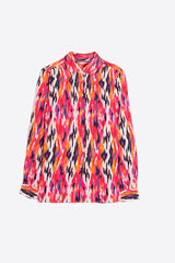 IRINA ORANGE PINK IKAT SHIRT