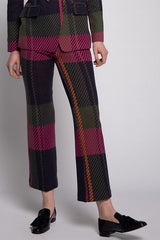 CAROLE KNIT CHECK TROUSERS