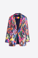 ANDREA IKAT SEQUINS PRINT JACKET