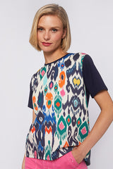 TORA MULTICOLOUR IKAT COTTON T-SHIRT