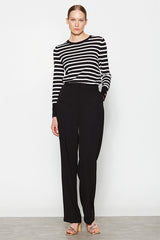 BLACK STRAIGHT TROUSERS