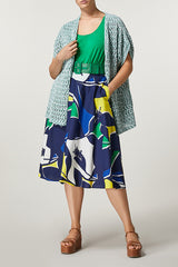 RELAIS GREEN COTTON JERSEY TOP