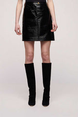 FULMINE FAUX PATENT LEATHER MINISKIRT