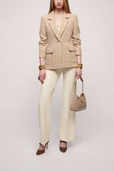 SPLENDIDA CHECKERED SINGLE BREASTED WOVEN JACKET