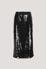 FREQUENZA BLACK SEQUINNED PENCIL SKIRT