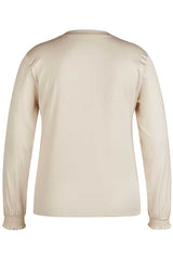 IVORY TIE-NECK BLOUSE