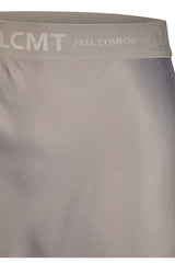 GREY SATIN MAXI SKIRT