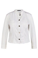 WHITE DENIM BUTTONED JACKET