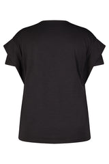 "EXPLORING" METALLIC PATTERN T-SHIRT