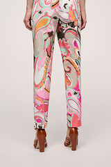ADUNATA MULTICOLOR PAISLEY CAPRI TROUSERS