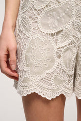 ARGINE LINEN LACE BERMUDA SHORTS