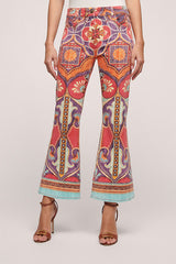 ANDALO JACQUARD PATTERN FLARED JEANS