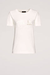 BALCONATA WHITE LOGO EMBROIDERED T-SHIRT