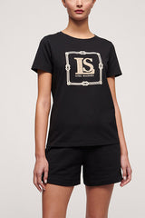 BODA FRONT EMBROIDERED COTTON T SHIRT