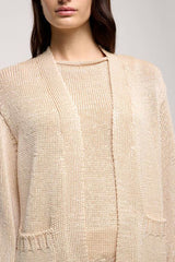 CAVERNA BEIGE KNIT CARDIGAN