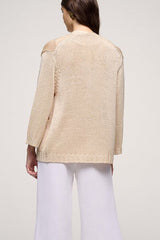 CAVERNA BEIGE KNIT CARDIGAN