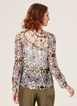 ZENA PRINTED V NECK SHIRT