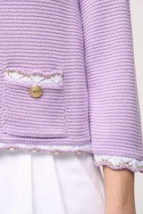 CHINO PURPLE BON-TON CARDIGAN
