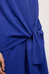 CUBICO BLUETTE BOATNECK DRAPED TOP