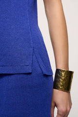 CUNICOLO B BLUETTE LINEN-BLEND TOP