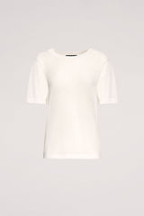 CURRICULUM CREAM PERFORATED KNIT TOP