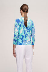 CERTO JACQUARD PATTERN ROUND NECK CARDIGAN