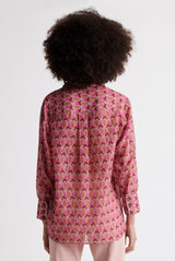 NAIS PRINTED COTTON AND SILK SHIRT