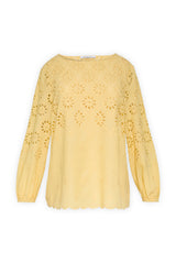 NESSIE COTTON BLOUSE WITH ENGLISH LACE