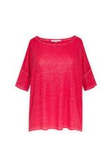 JOANIE OVERSIZED LINEN T-SHIRT