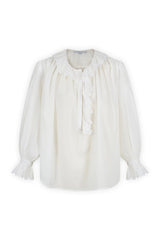 CELESTINE SCALLOPED TRIM BLOUSE