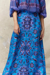 LEAN SILK PRINTED SKIRT