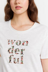ALIX FLORAL MESSAGE T-SHIRT
