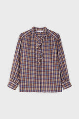 CYRIAQUE CHECKERED JABOT SHIRT