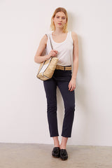 ELIOR DENIM STYLE STRETCH COTTON TROUSERS