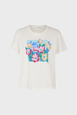 AENOR FLOWER PATTERN COTTON T-SHIRT