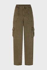 CELYA LINEN MIX CARGO TROUSERS