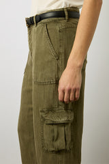 CELYA LINEN MIX CARGO TROUSERS