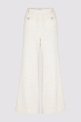 CALLIE WIDE-LEG LUREX TWEED TROUSERS